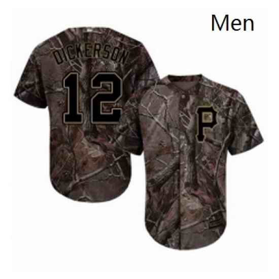 Mens Majestic Pittsburgh Pirates 12 Corey Dickerson Authentic Camo Realtree Collection Flex Base MLB Jersey